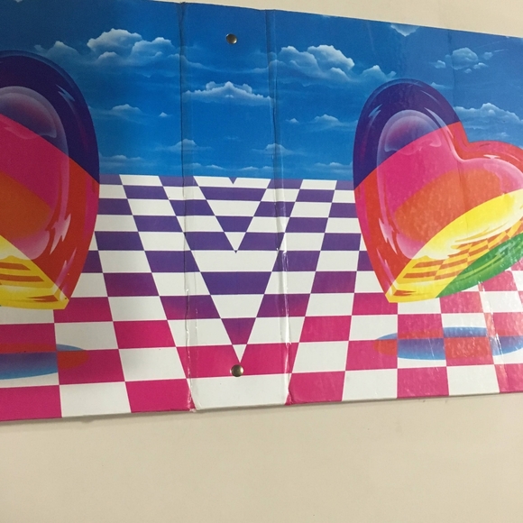 LISA FRANK VINTAGE  90s RAINBOW HEART 3 RING  BINDER RARE - Picture 14 of 16